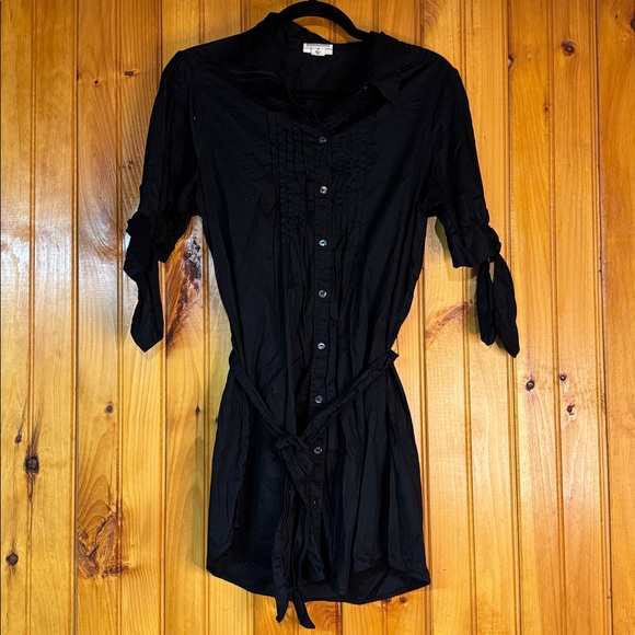 Converse Tops - Converse One Star Black 100% Cotton Long Blouse